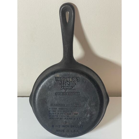 Wagner 1891 Original Cast Iron Cookware 6 1/2" Skillet Made in USA - USED - Picture 2 of 4